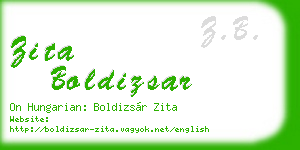 zita boldizsar business card